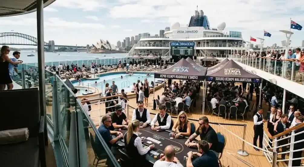 Corporate Poker Summit at Sea tables