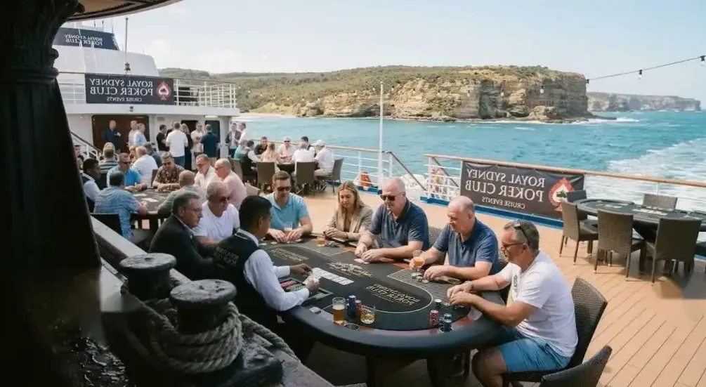 The gaming floor at sea